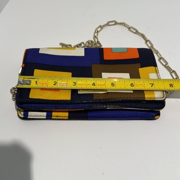 Kate Spade Mod Squad Purse Geometric with Gold Link Chain Strap Crossbody - Picture 12 of 14